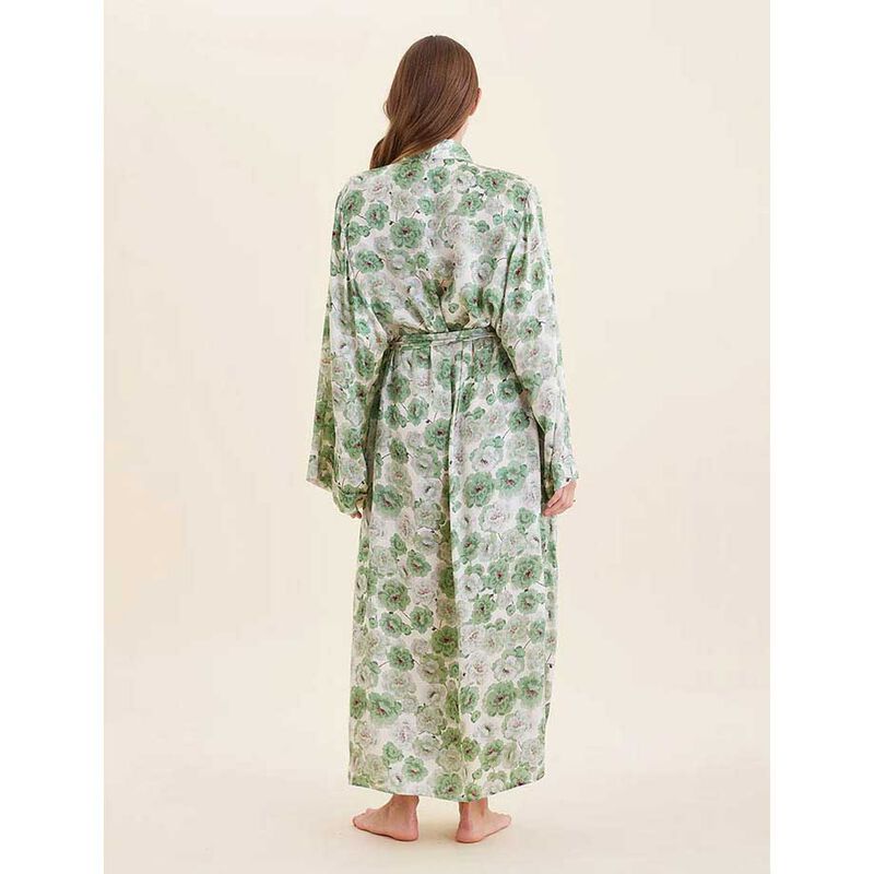 Papinelle Florence Silk Kimono Maxi Robe image number 1